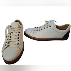GEORGE BROWN BILT Men's Baldwin Lace to Toe Leather Sneaker 13 White/blue